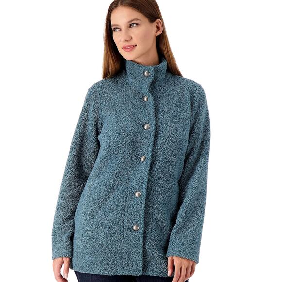 Susan Graver Weekend Knit Boucle Button-Front Dried Sage NEW Size 2X - Picture 1 of 3